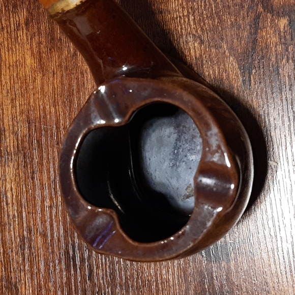 Vintage Brown Porcelain Ashtray Made In Japan - Picture 2 of 9